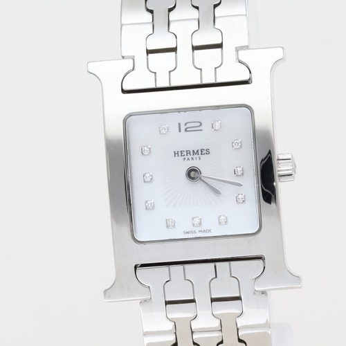 エルメス Hウォッチ ダイヤルダイヤ シェル文字盤