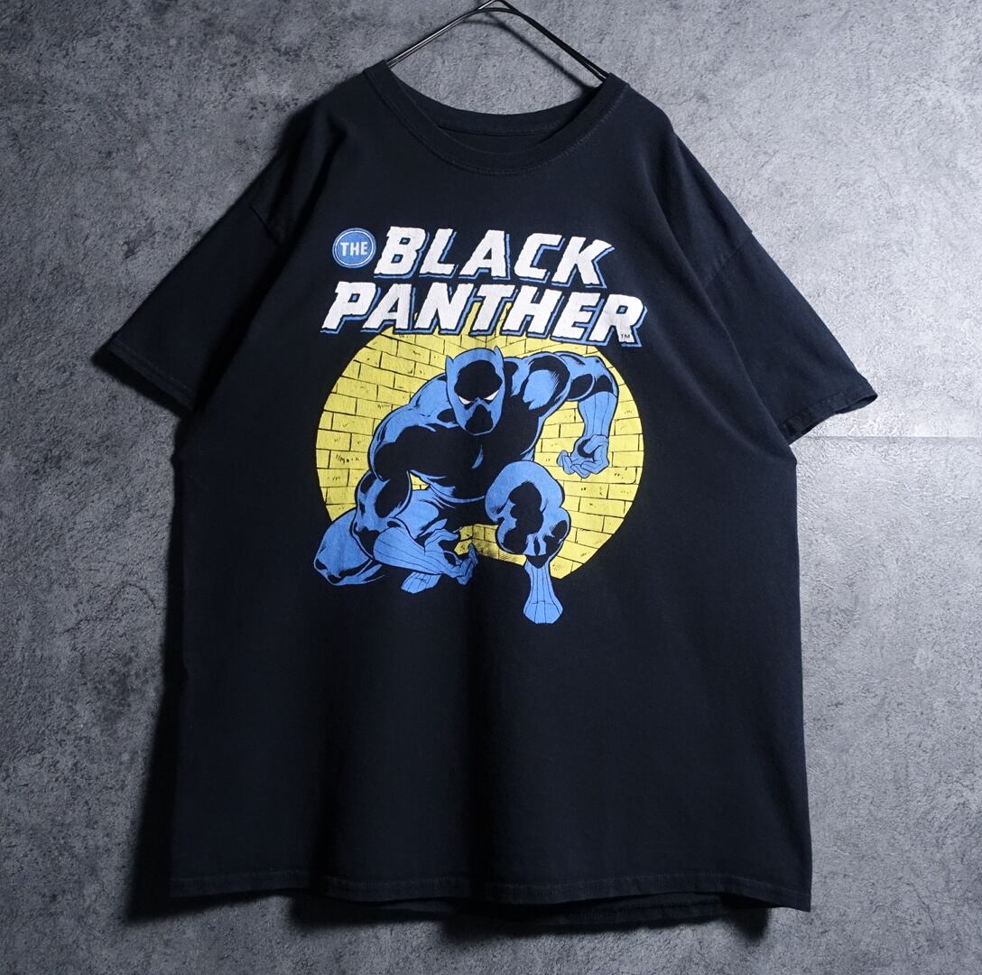 “MARVEL” BLACK PANTHER Comic Print T-Shirt