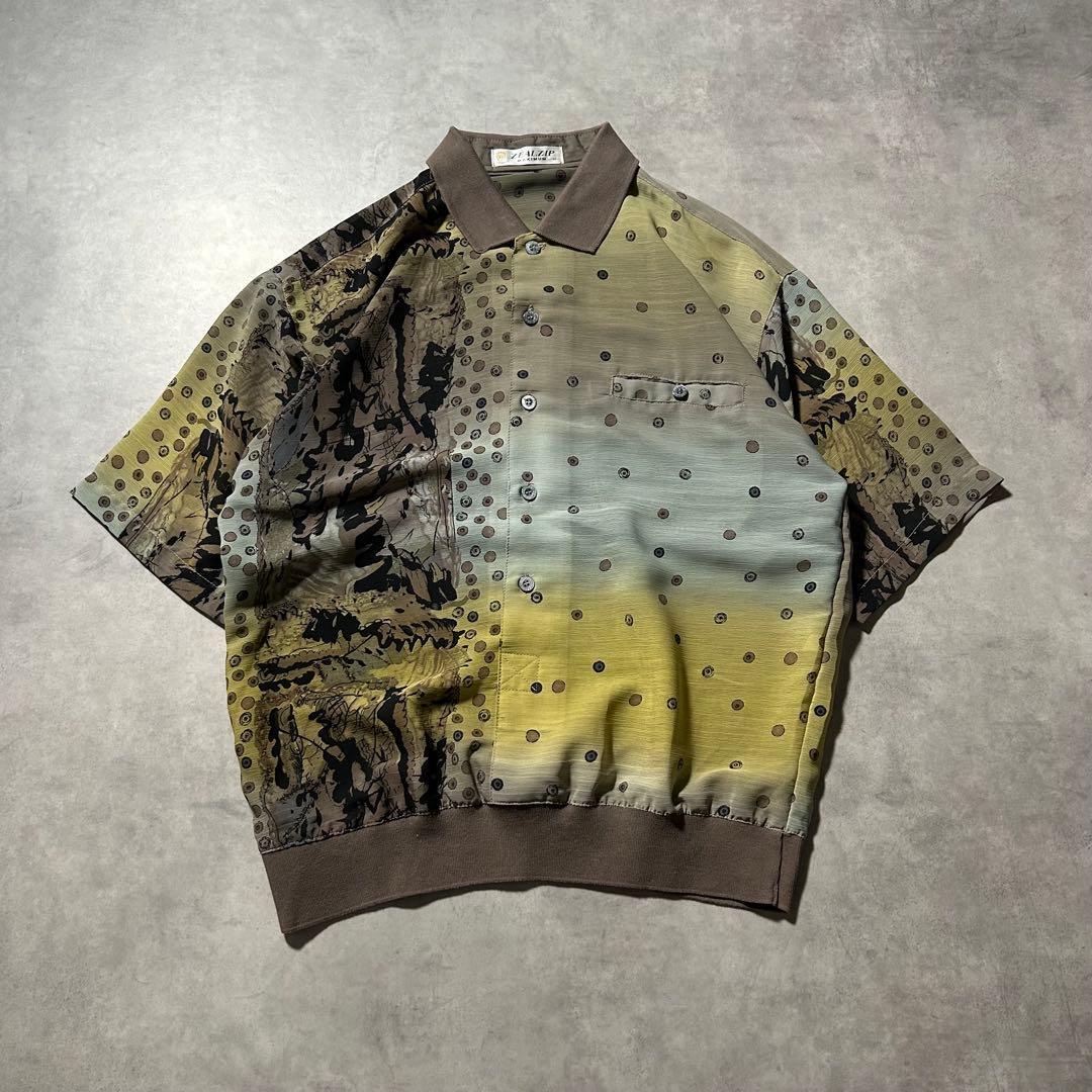 Art European all-over pattern polo shirt