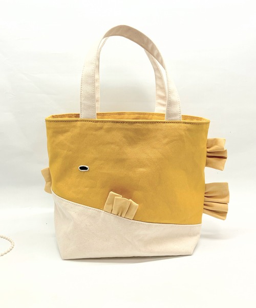 ハコフグ  お弁当バック　ミニトートバッグ　帆布｜とりさん工房ーかわいいハンドメイドポーチ