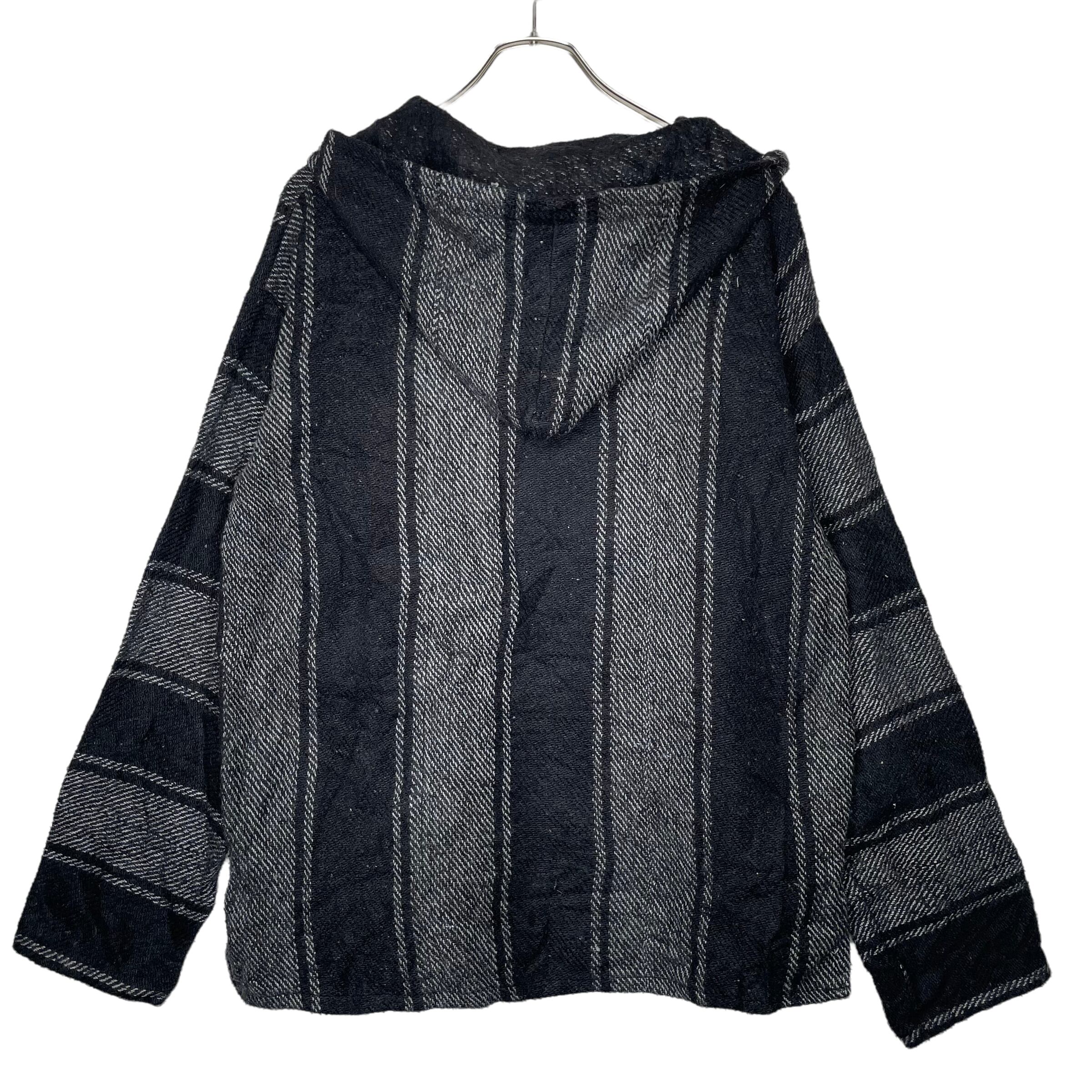 MOLINA メキシカンパーカー XL ブラック×グレー フーディー パーカー