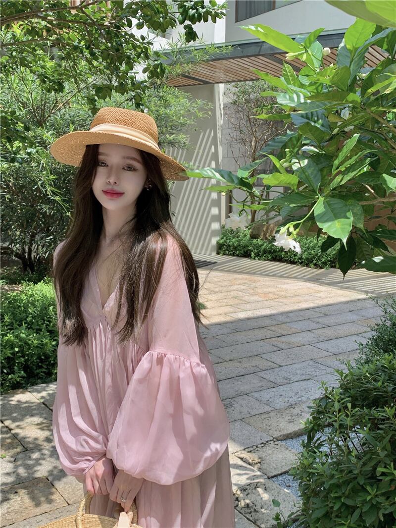 ドレス サマースカート ウェスト ロング 大人ガーリー スウィート キュート カジュアル 夏物 ブラックストロベリース24715620097