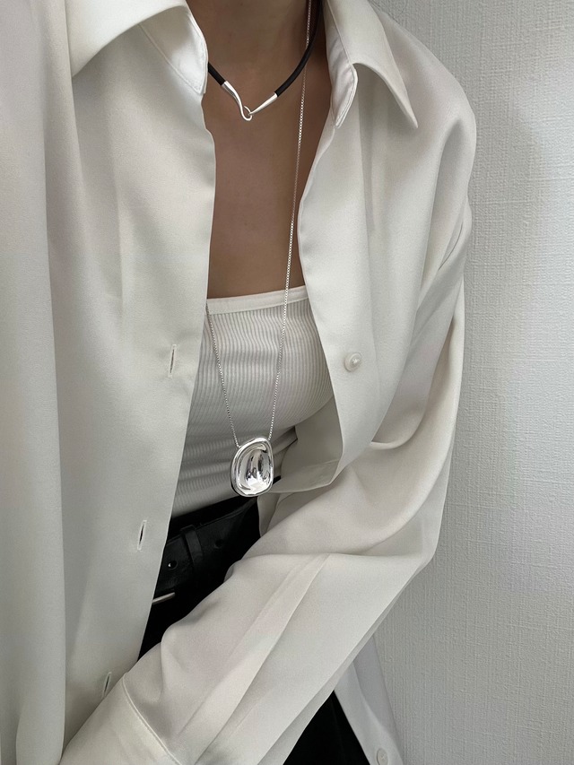 S925 Hook leather necklace