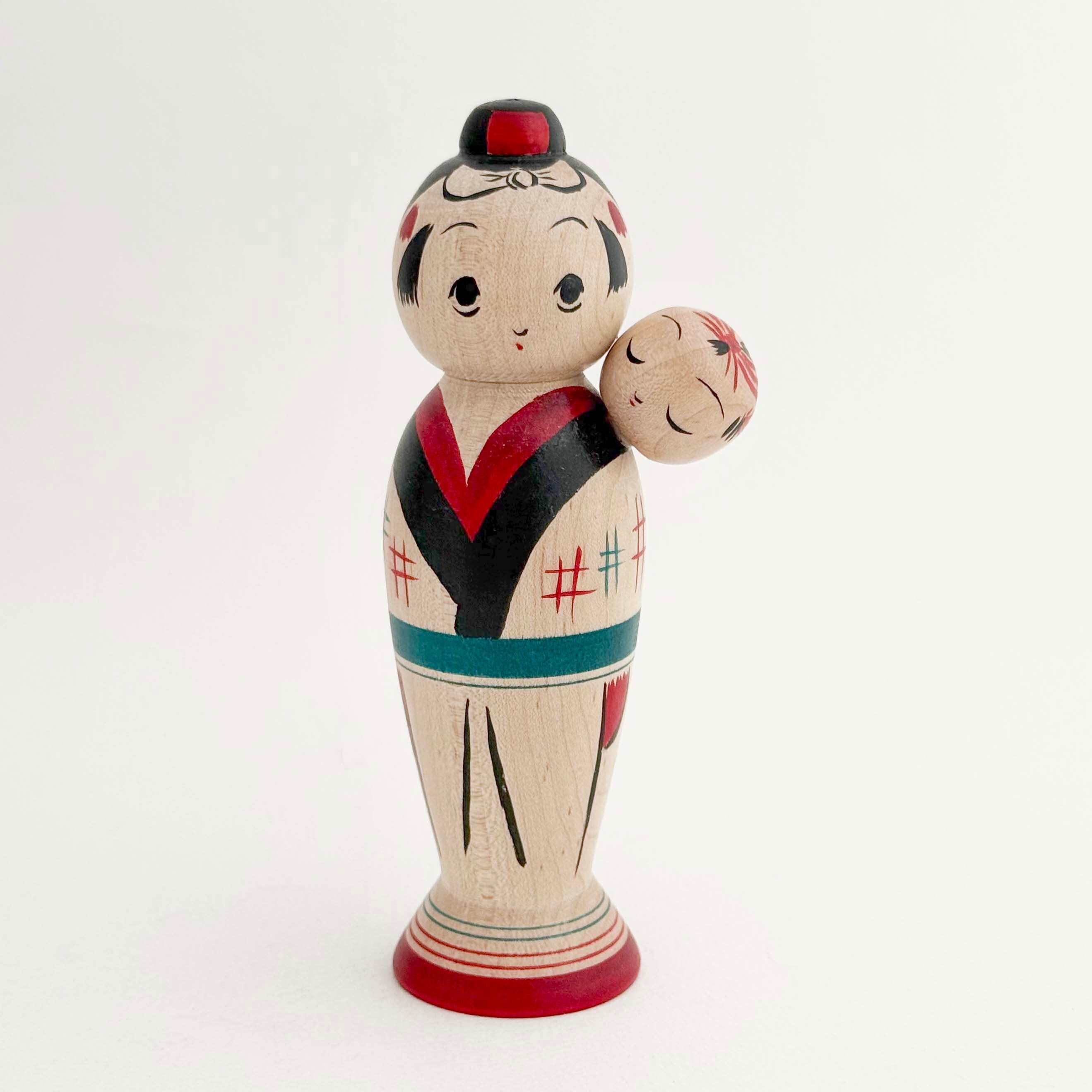 独立系 常松復元 / 津田隆工人（子守こけし大 もんぺ無地）