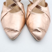 社交ダンス 衣装 スタンダード シューズ 24cm ピンク系 チャコット Chacott 靴 くつ ヒール レディース ストラップ ピンクゴールド 華やか 光沢 上品 ダンス衣装 イベント ステージ 練習 レッスン かわいい