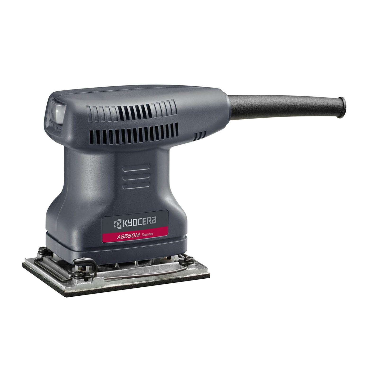 【特価処分】京セラ(Kyocera) 旧リョービ プロ用 サンダー AS550M 636850A 636859A【ペーパー着脱が容易なマイクロスティックパッド&小型で快適に片手でらくらく操作】 乾式用 クランプ式ペーパー マジック式ペーパー 質量0.92kg パッド寸法74×106mm ペーパー寸法(クランプ式)75×140mm ペーパー寸法(マジック式)75×107mm