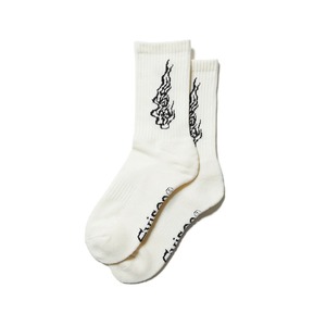 【EVISEN】EYE FIRE SOCKS - WHITE