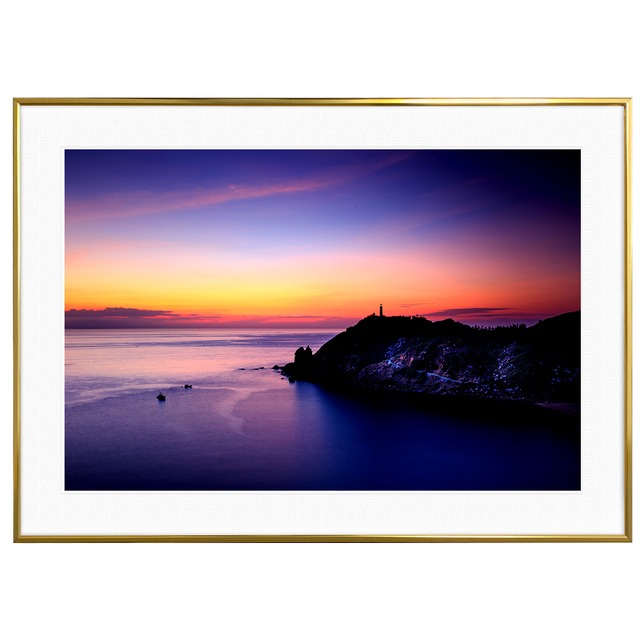 夜明け写真 海 インテリアアートポスター額装 AS1754