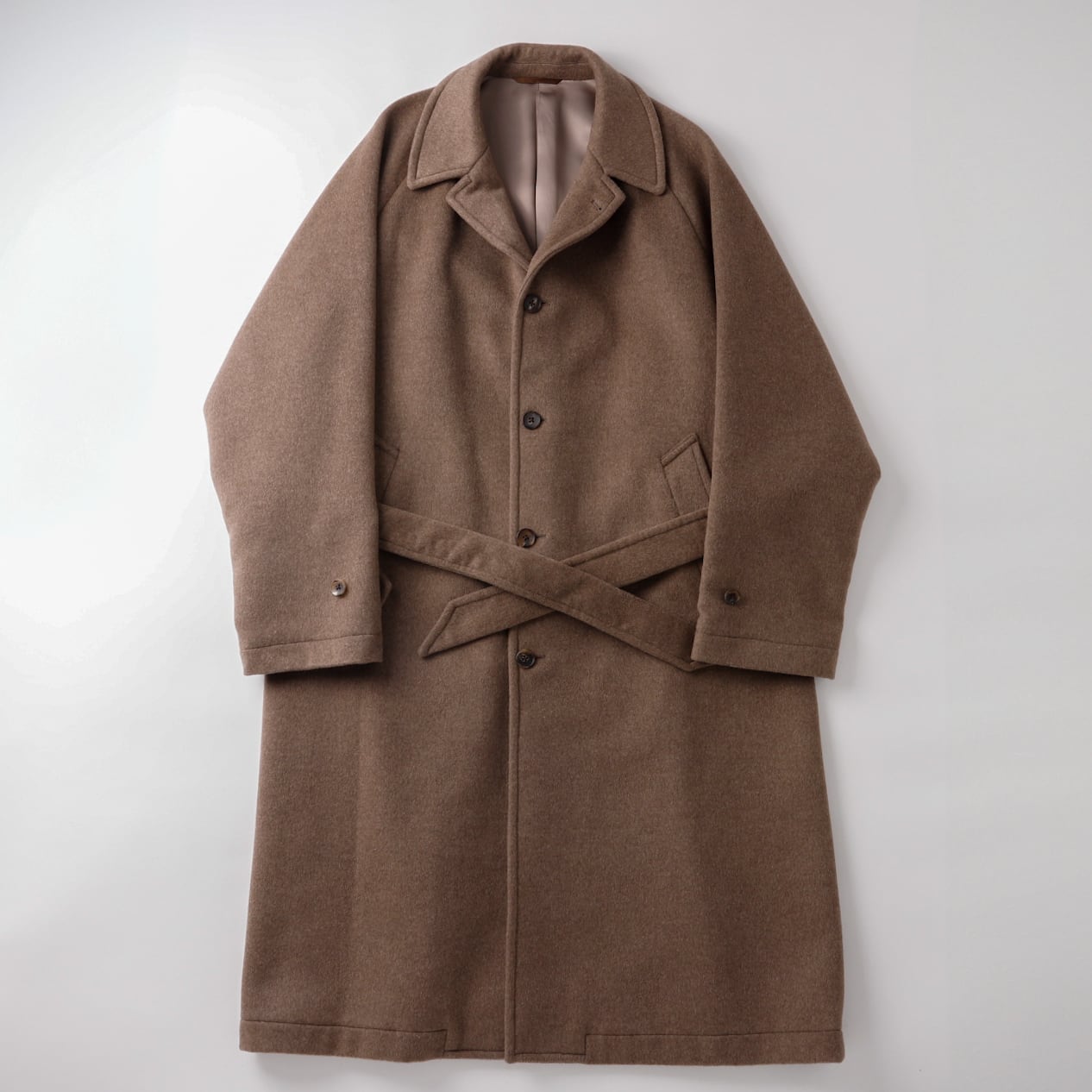 定価10万 美品 メッセンジャー 伊生地 カシミヤ くずれ ステンカラー