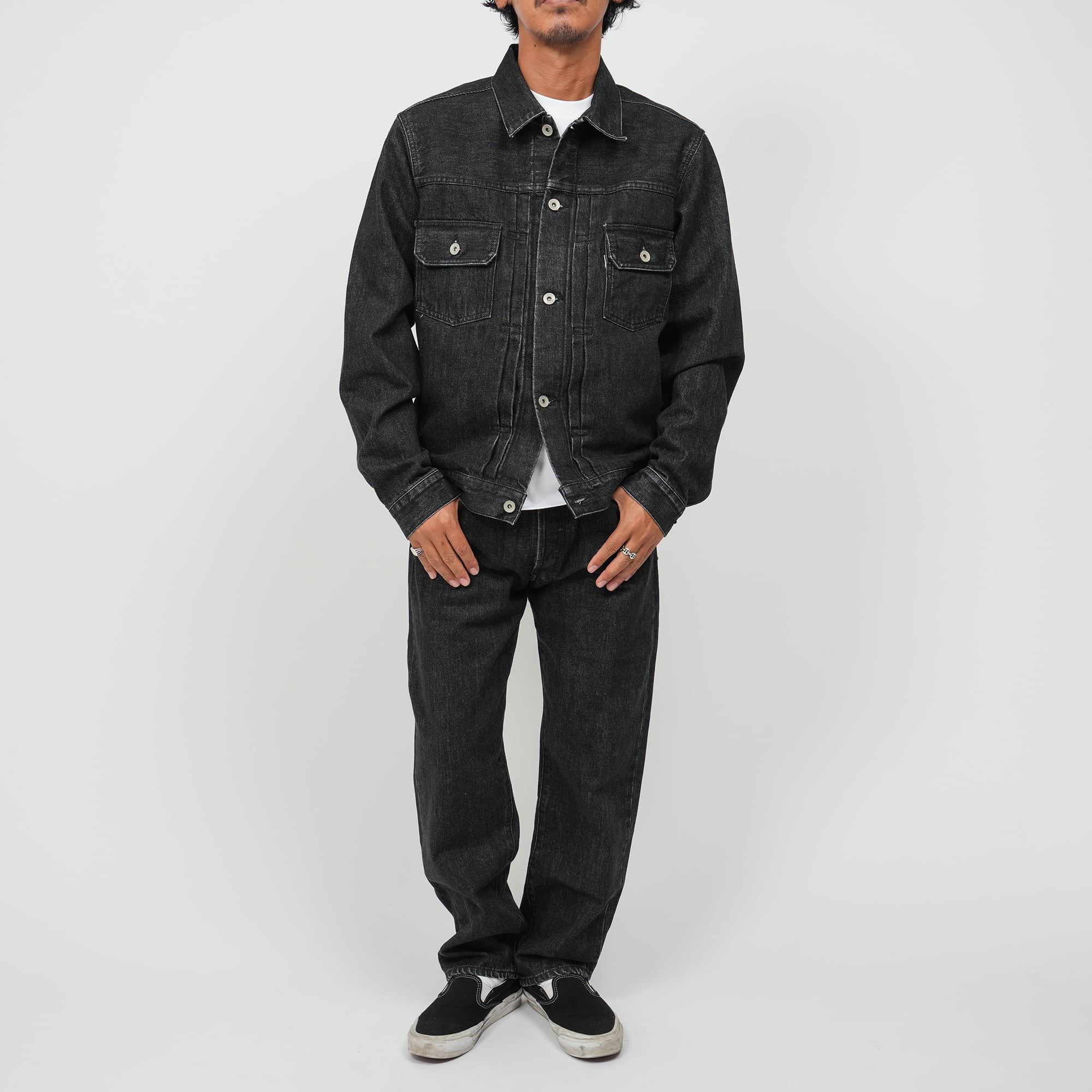 OVY Japan Black Washed Heavy Denim Pants - デニム/ジーンズ