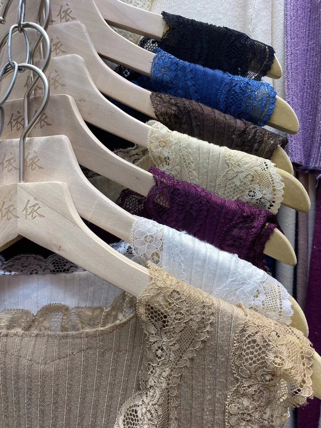 レースデザイン リブニットタンク  AJ−111-996