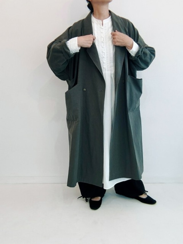 NATIVE VILLAGE / 霧は俄かに揺れる ピンチドコート fog gray