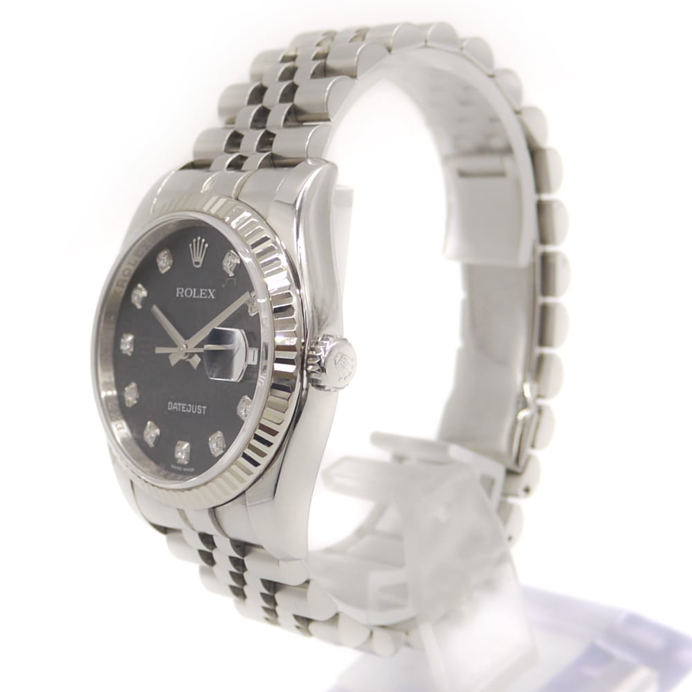 ROLEX ロレックス デイトジャスト 10Pダイヤ 116234G SS/WG 自動巻き