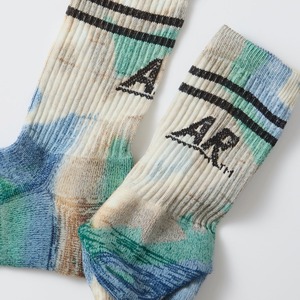 ROTOTO / ALLROUNDER ”MERINO CUSHION TIE DYE” ソックス 靴下 メリノウール
