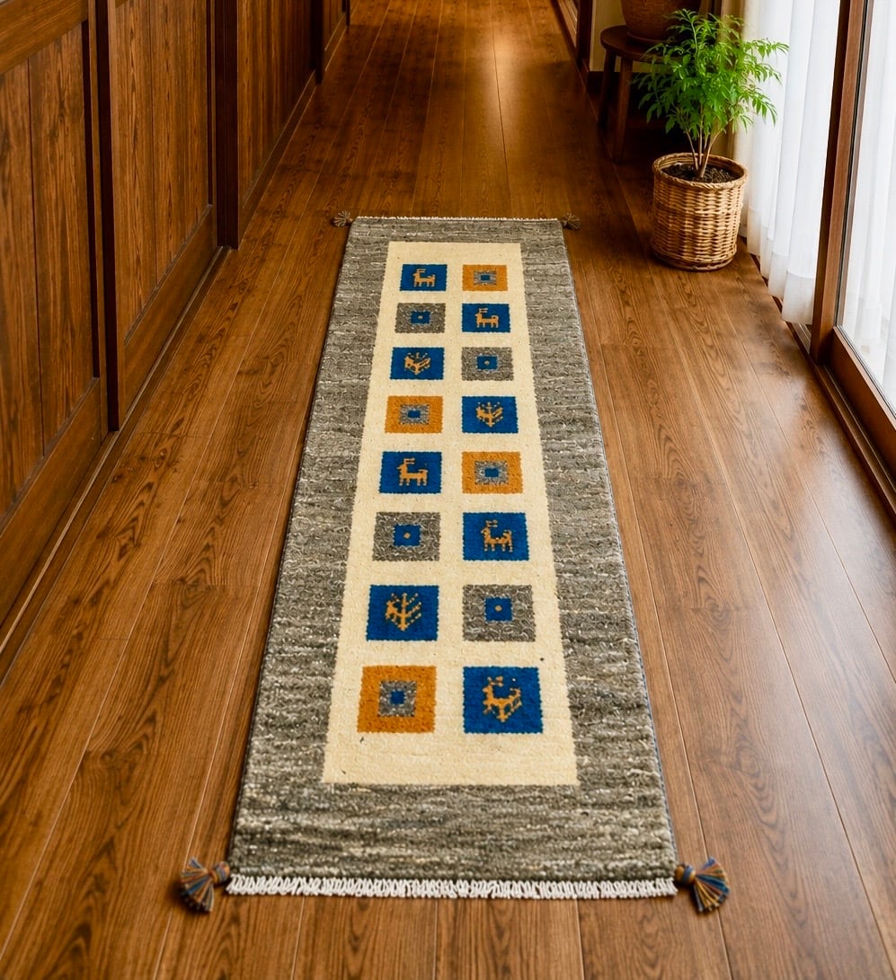 ペルシャギャッベ (ギャベ) 玄関マット No:GP-308 | A's Rug（エーズラグ）