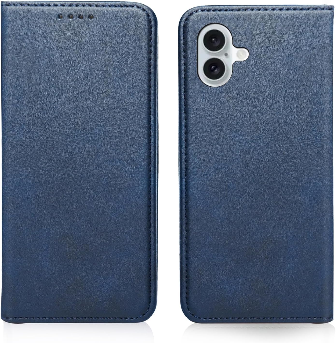 Ayakumo for iPhone 17 ケース 手帳型 アイフォン 17 手帳 ケース 高級PUレザー マグネット式 3枚カード収納 横置きスタンド機能 スピーカーホール付き シンプルデザイン ヴィンテージライクな質感 耐衝撃 ブルー