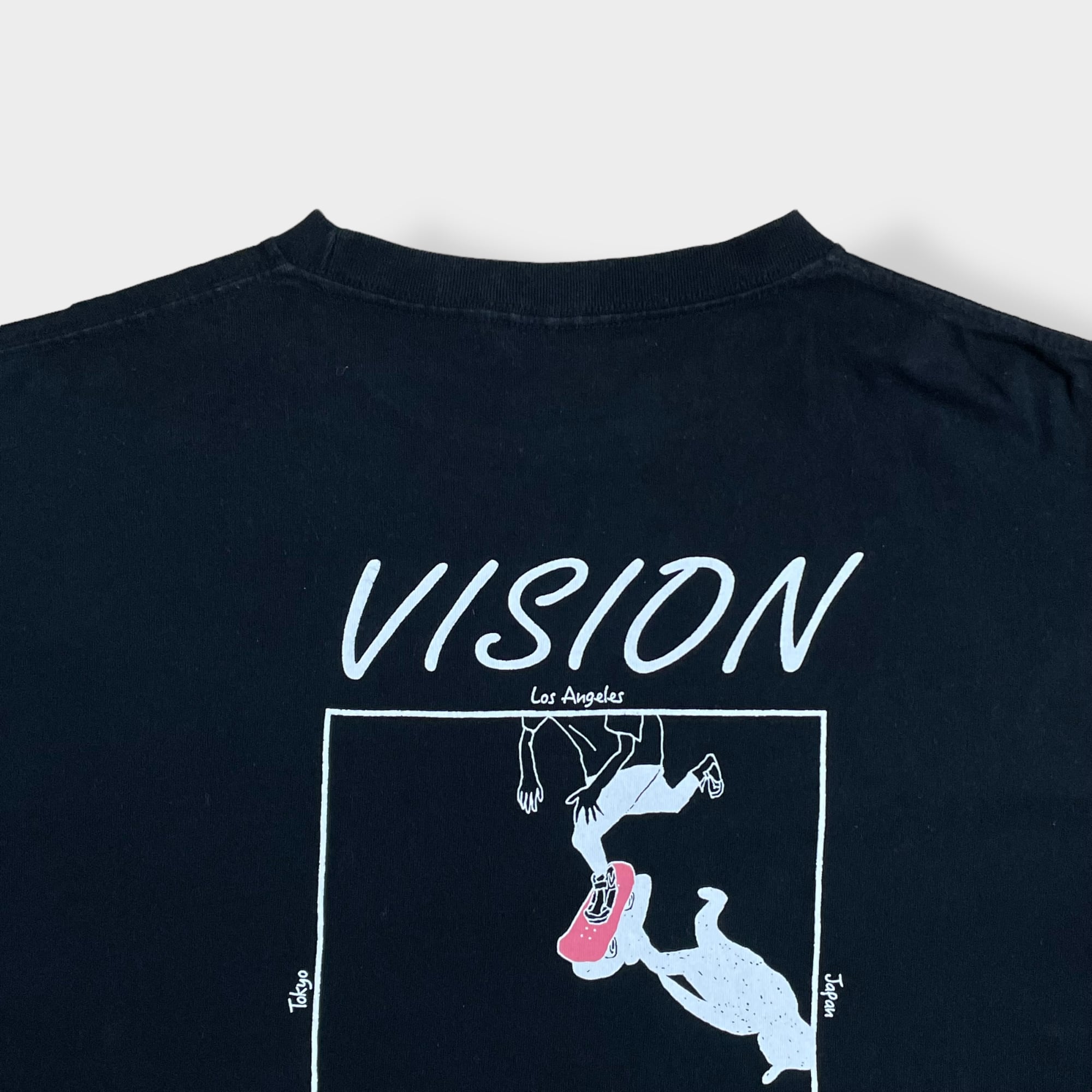 VISION STREET WEAR】刺繍ロゴ バックプリント Tシャツ ストリート