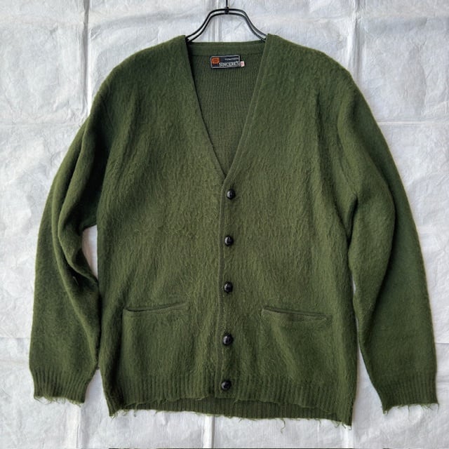 60’s Vintage Mohair Cardigan / 美品 / モスグリーン
