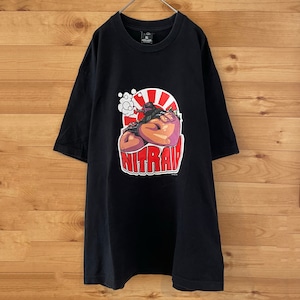 【NITRAID】日本製 プリントTシャツ ストリート NITRO MICROPHONE UNDERGROUND HIPHOP XXL ビッグサイズ 古着