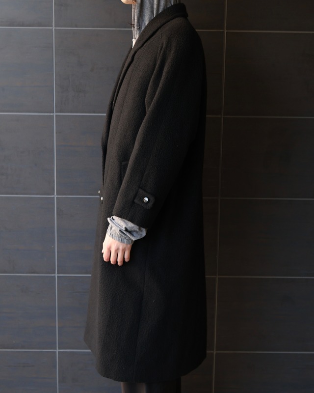 cashmere100% double breasted 4b long coat