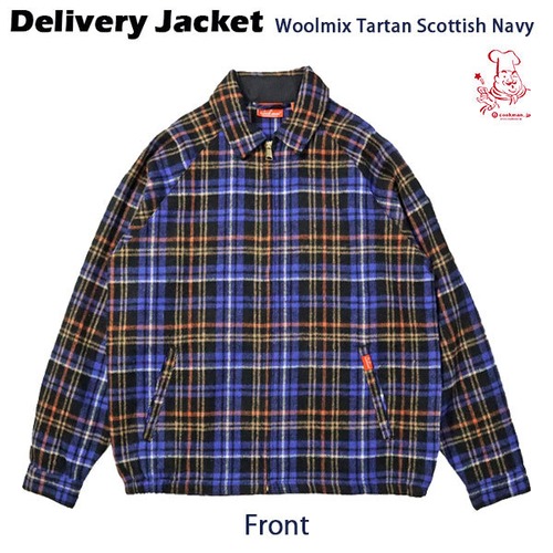 Delivery Jacket Woolmix Tartan Scottish Navy デリバリージャケット ウールミックス タータン スコティッシュネイビー UNISEX 男女兼用 Cookman クックマン