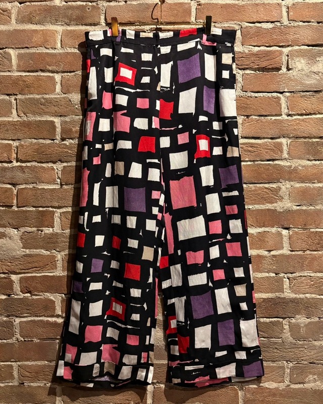 【Caka act3】“’S Max Mara" Art Pattern Vintage Wide Pants