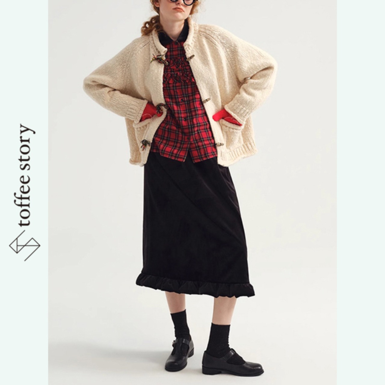 【2color】木漏れ日のトグルカーディガン《P0319》