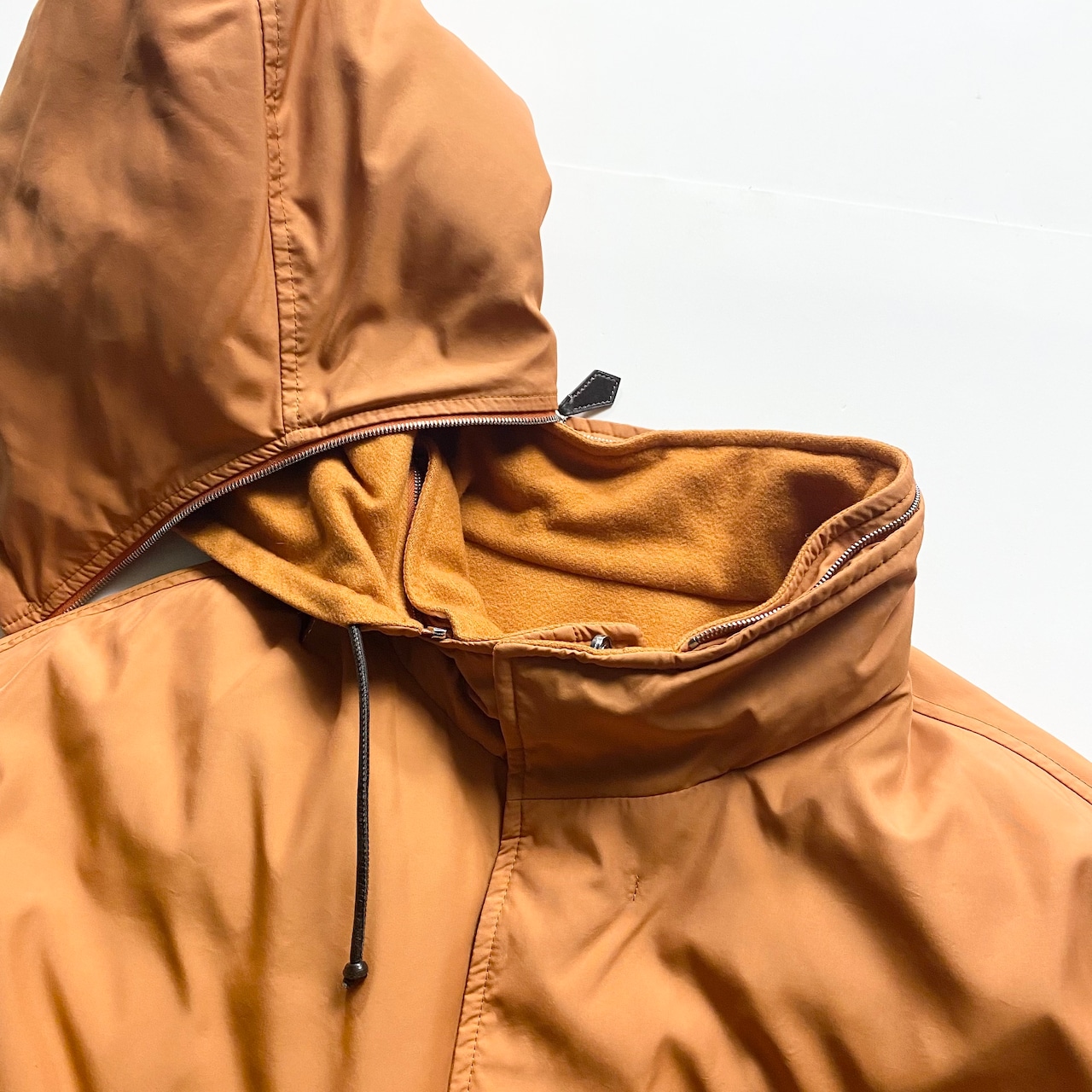 HERMES reversible cashmere down jacket “hermes orange”