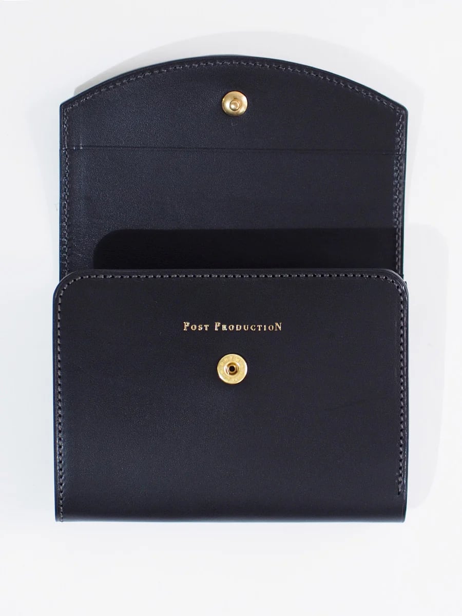 Post Production (ポストプロダクション) Flap Wallet Cognac