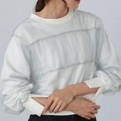 シアーレイヤード ドロップショルダー スウェット 　全4色　 00059