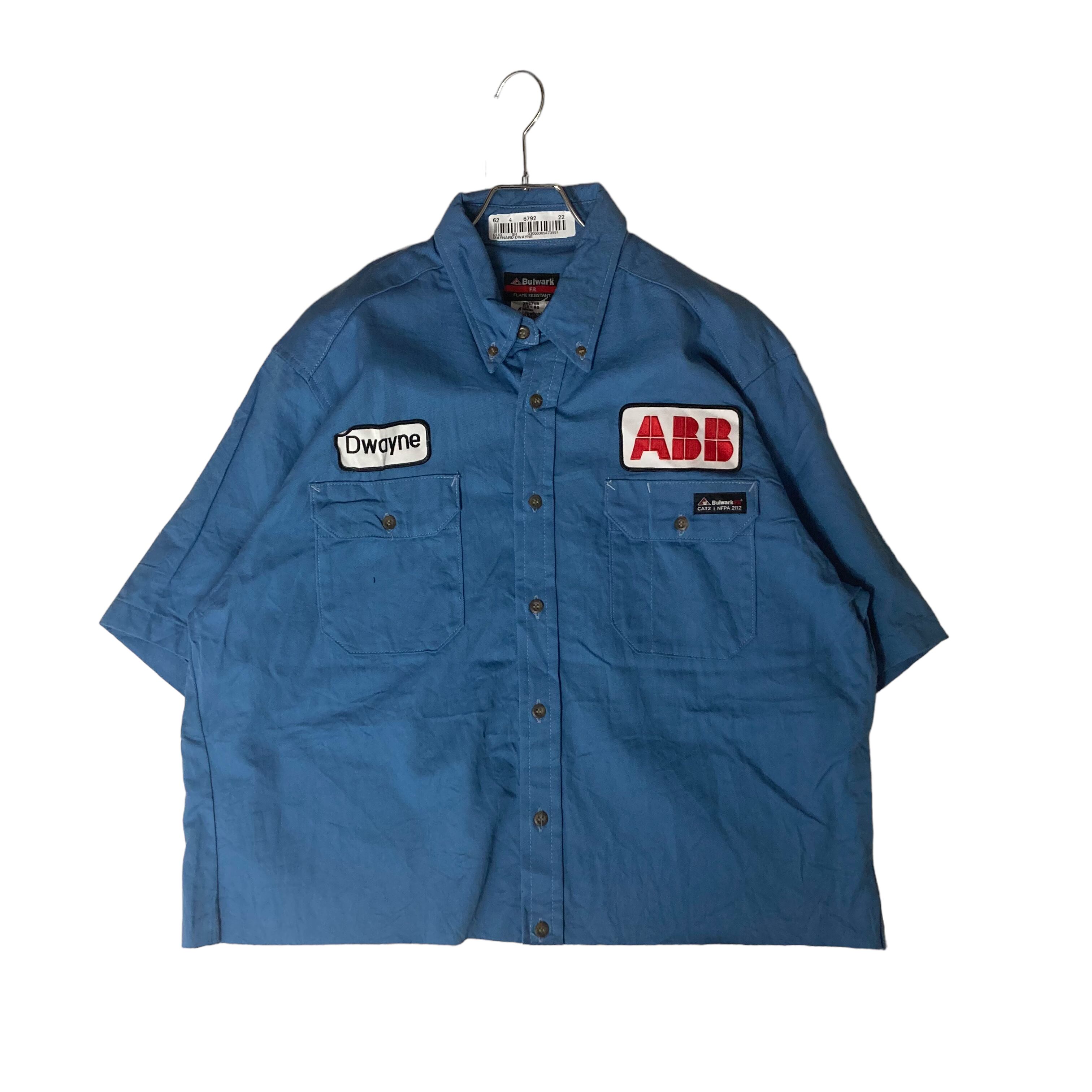 ショート丈リメイク】Bulwark ワークシャツ XL ワッペン | 古着屋OLDGREEN