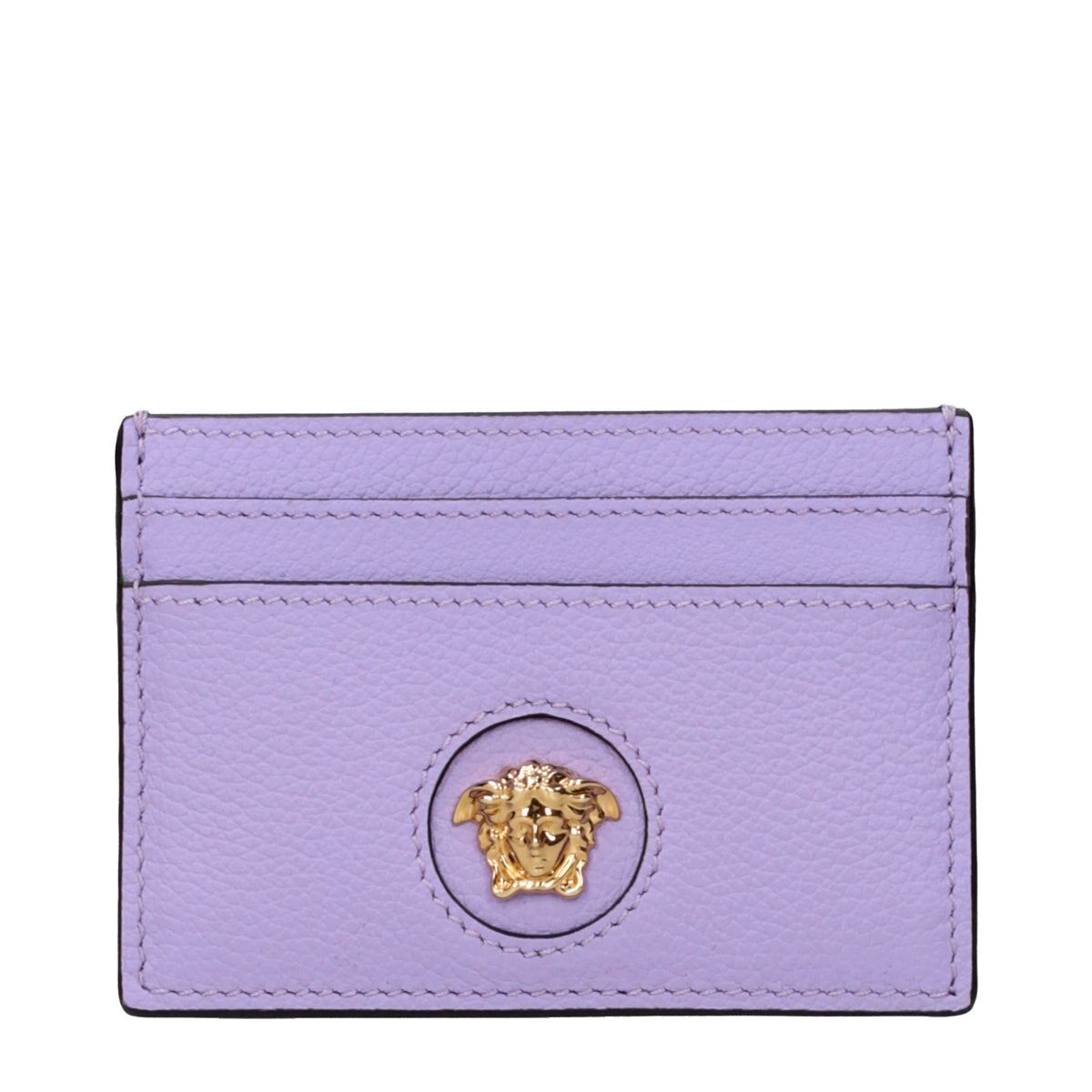 VERSACE ヴェルサーチ レディース ドキュメントケース レザー パープル