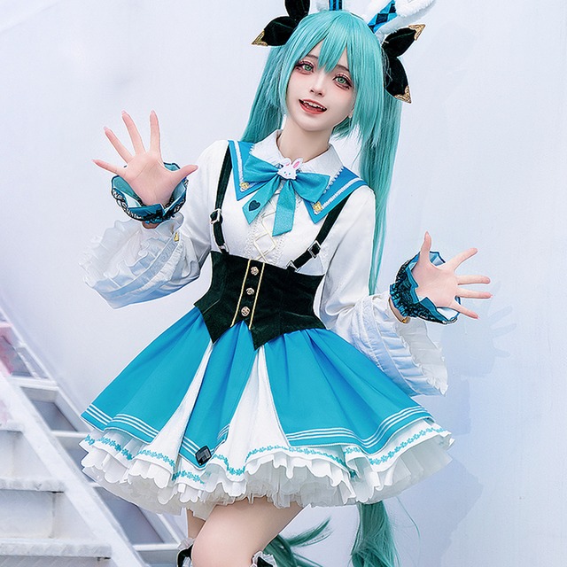 イベント衣装 ハロウィン 学園祭 コスプレ衣装 うさぎ耳 コスチューム ライブ ステージ衣装 コンカフェ衣装