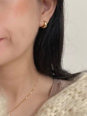 S925 プチカシューイヤリング