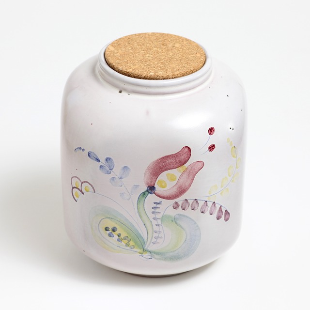 アラビア KE-Bモデルのポット・花瓶「赤い花のアソート」ARABIA 北欧ヴィンテージ