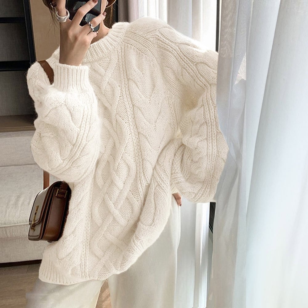 ケーブルニット セーター レディース 秋冬 トップス 韓国 おしゃれ きれいめ 大人 かわいい 暖かい ゆったり カジュアル 大人可愛い 大人女子