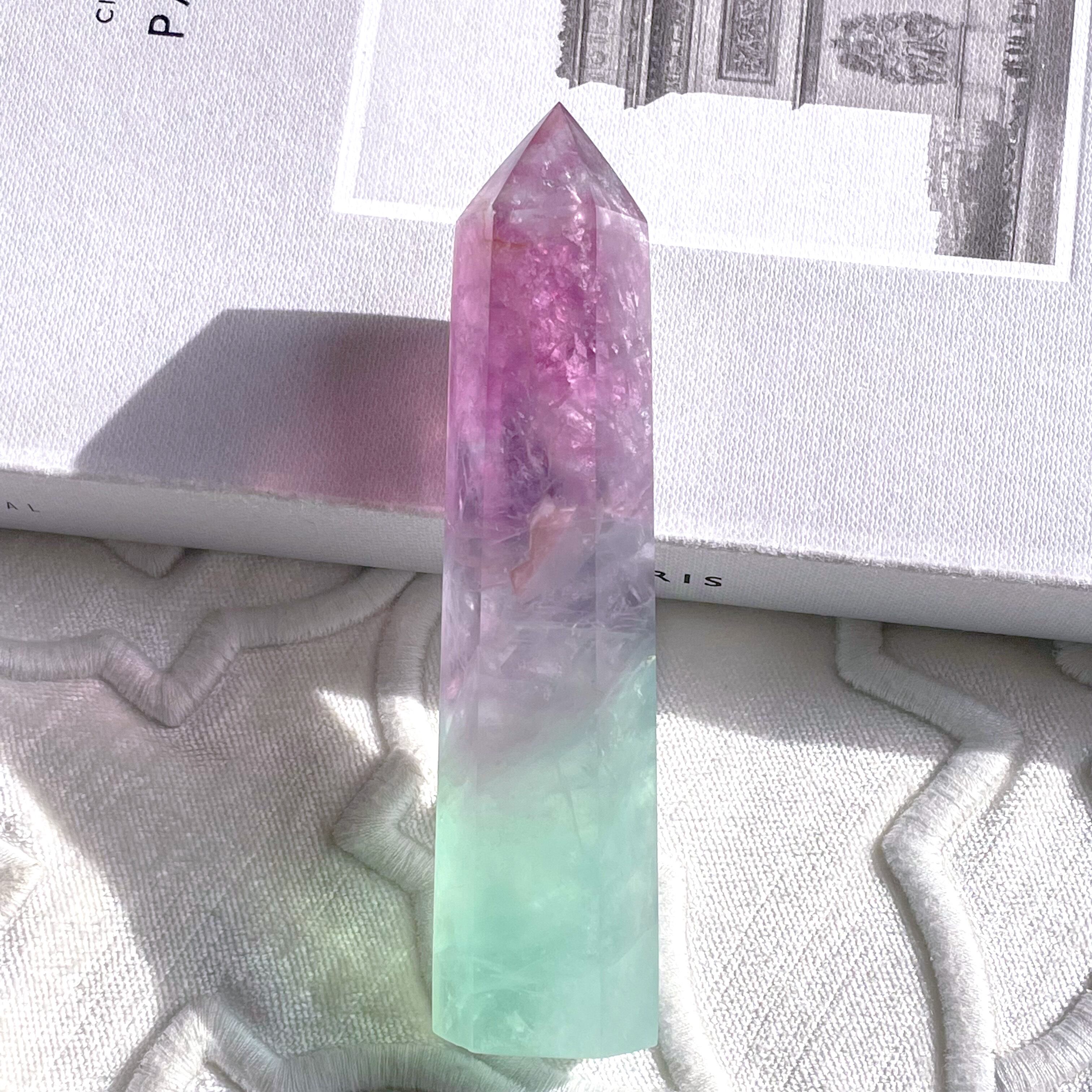 Watermelon Fluorite Tower 4