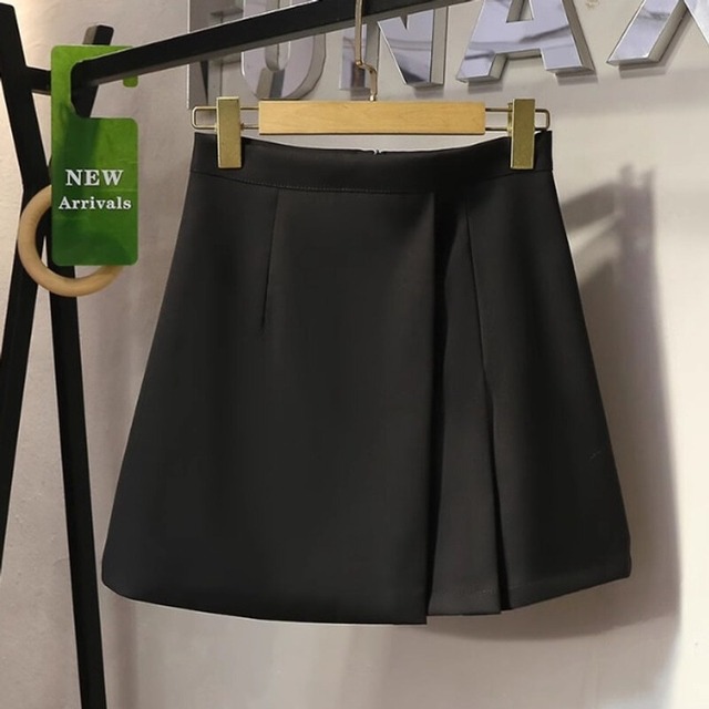 Pleats accent mini skirt　B321