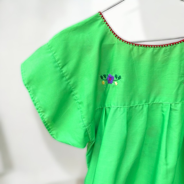 【LADIES】Mexican dress(green) size:M/L