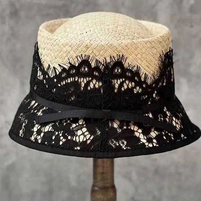 lace ribbon straw hat