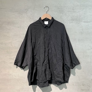 【DDUD】ブレンド・ポプリン / ポリエステル・ガーメントダイドルマンスリーブシャツ/ UD08CU_SH