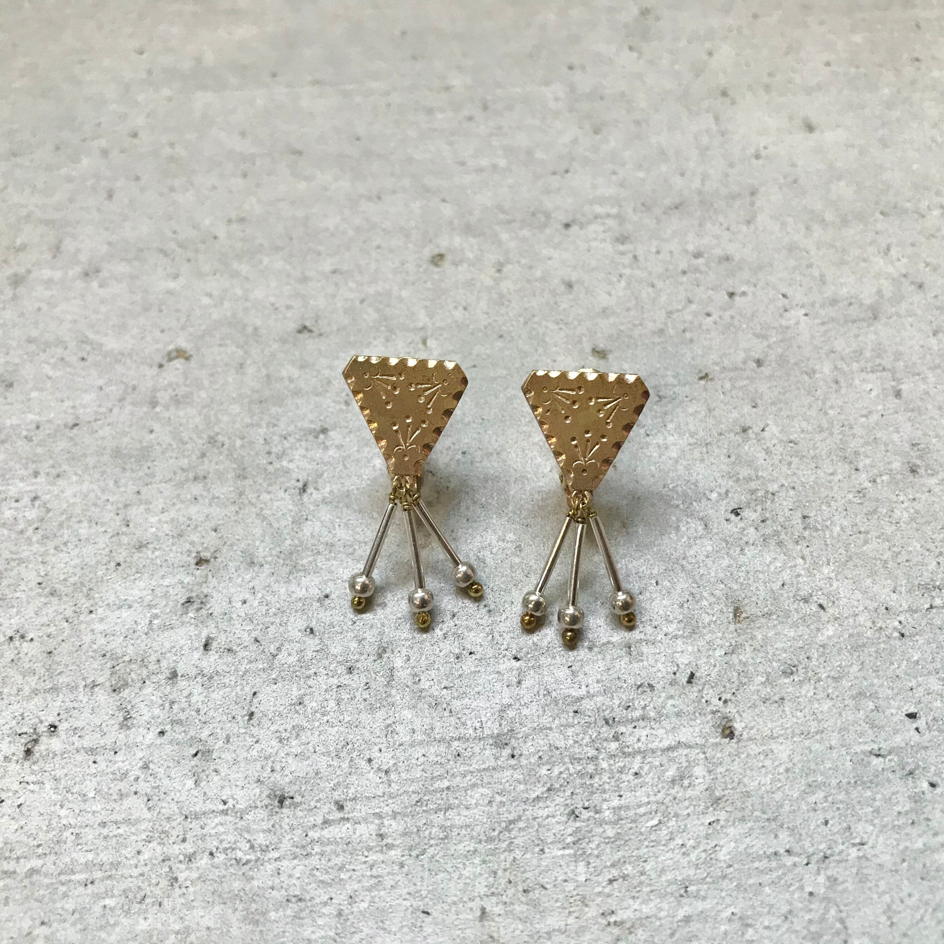 *三角耳飾り*真鍮*
