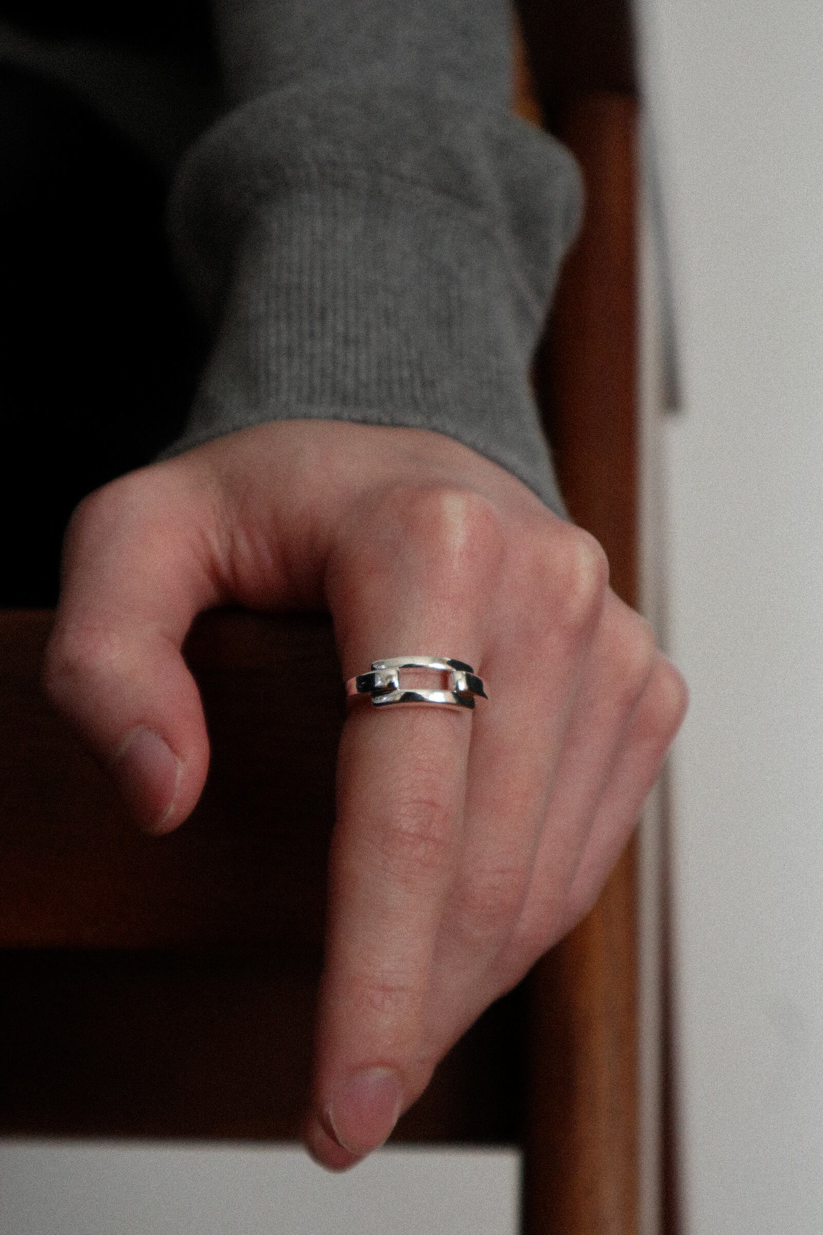 Square Link Ring “Lumivé” | naute