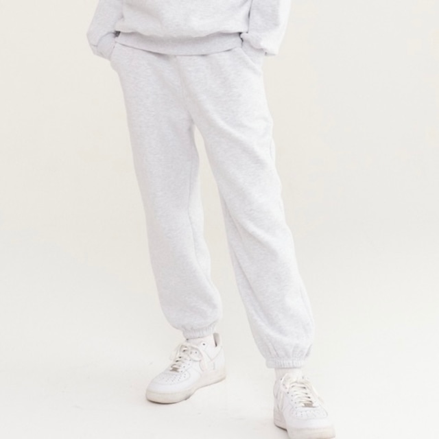 [RONRON] TLT JOGGER SWEAT PANTS WHITE MELANGE 正規品 韓国ブランド 韓国代行 韓国通販 韓国ファッション パンツ