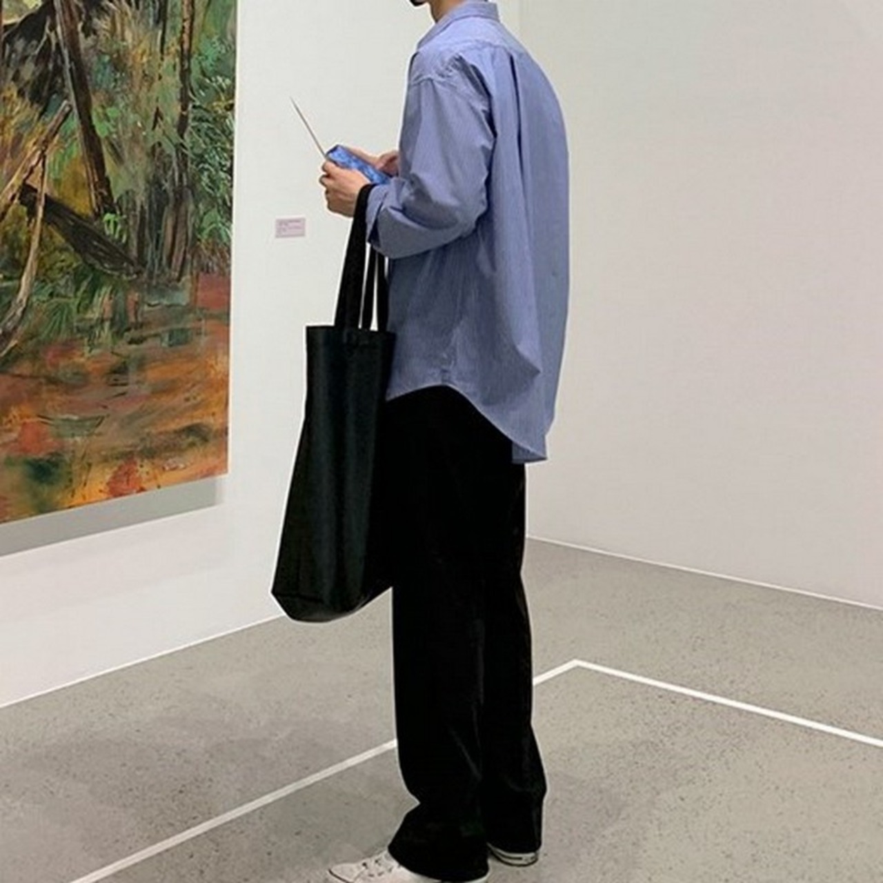 シンプルベーシックストライプシャツ　MT0080197