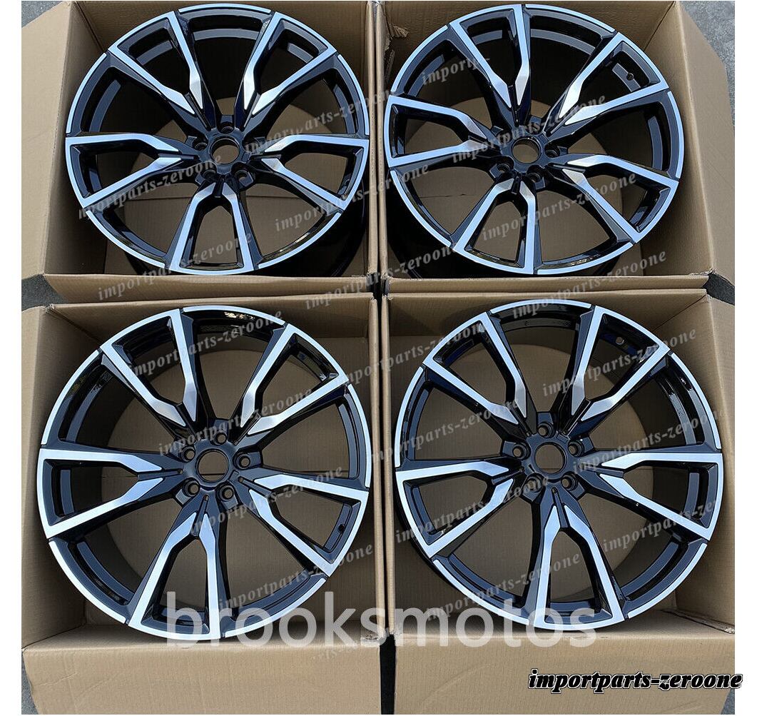 2018+ BMW G07 X7 22インチ ホイールセット 22X9.5 22X10.5 グロス ブラック FULL 809 　-BRN-1002