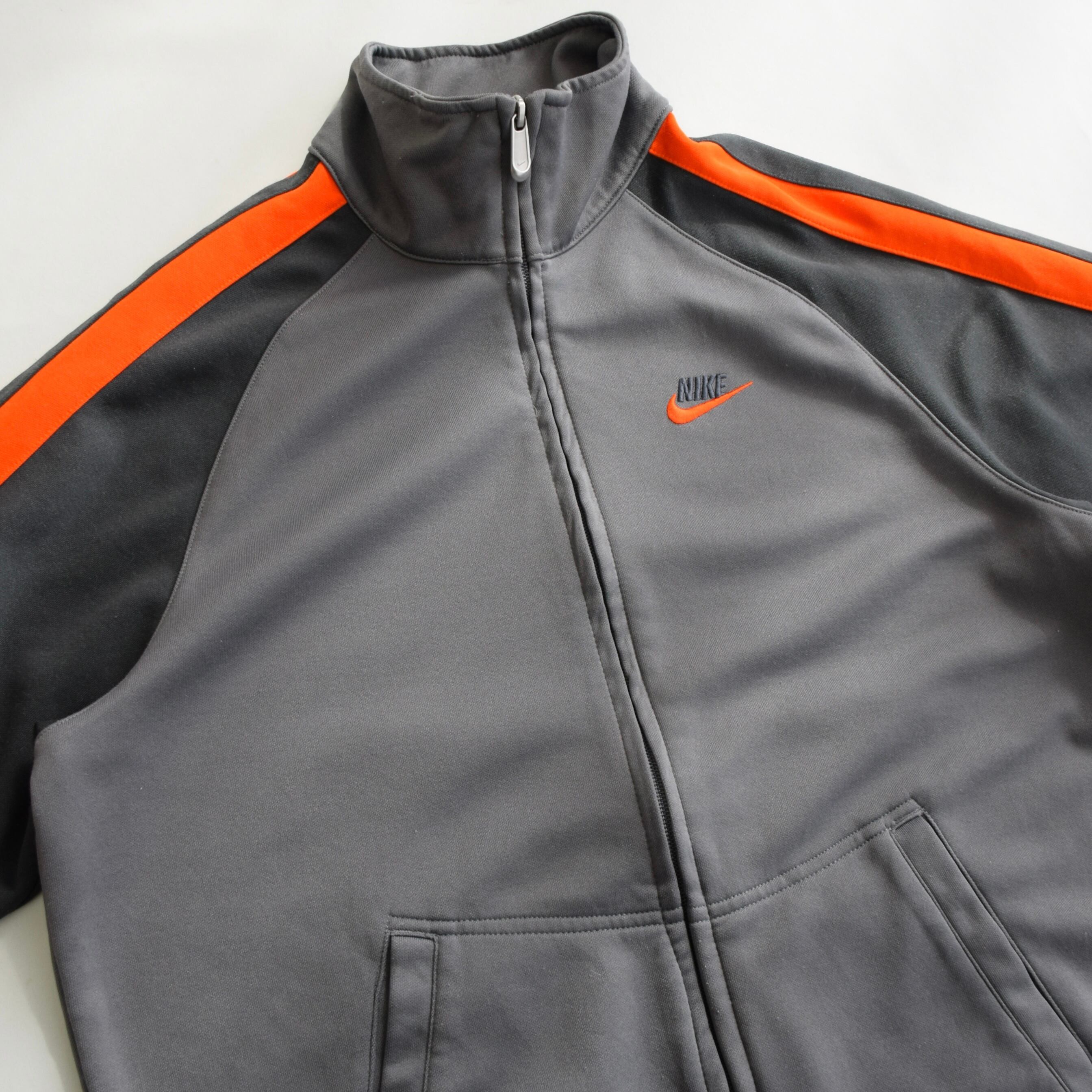 00's NIKE トラックジャケット メンズ M グレー ナイキ ジャージ 古着