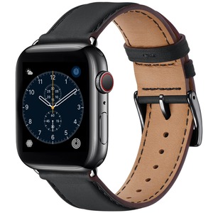 【数量限り】コンパチブル アップルウォッチ バンド 革 46mm 42mm 44mm 45mm 49mm 40mm 41mm 38mm コンパチブル Apple Watch バンド 本革 レザー ビジネス 男女兼用 コンパチブル iWatch SE3/SE2/SE/Series11/10/9/8/7/6/5/4/3/2/1に対応(ブラック・ブラック)