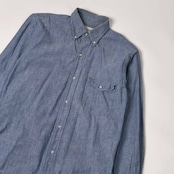 AVON HOUSE エーボンハウス BD ボタンダウン シャンブレー 長袖シャツ M/ブルー メンズ