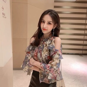 flower chiffon tops